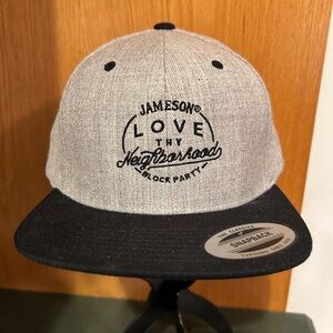 New Jameson Block Party Baseball Cap Hat Love Thy Neighborhood Gray Snap Back